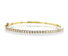 14kt Yellow Gold 1.86ctw Diamond Bangle