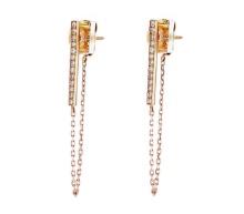 18kt Rose Gold 0.15ctw Diamond Earrings
