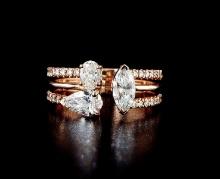 14kt Rose Gold 1.08ctw Diamond Ring