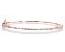 14kt Rose Gold 0.68ctw Diamond Bangle