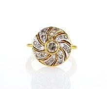 18kt Yellow Gold 0.92ctw Diamond Ring