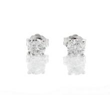 14kt White Gold 0.95ctw Diamond Earrings