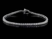 14kt White Gold 1.61ctw Diamond Tennis Bracelet