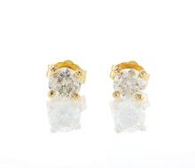 14kt Yellow Gold 1.01ctw Diamond Earrings