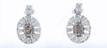 18kt White Gold 6.05ctw Diamond Earrings