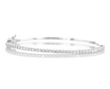 14kt White Gold 1.32ctw Diamond Bangle