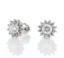 14kt White Gold 1.93ctw Diamond Earrings