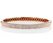 18kt White Gold 2.3ctw Diamond Bangle