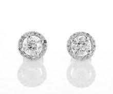 14kt White Gold 2.43ctw Diamond Earrings