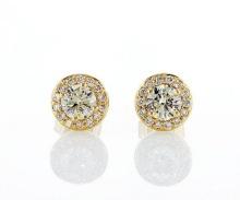14kt Yellow Gold 0.78ctw Diamond Earrings