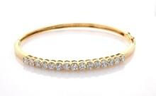 14kt Yellow Gold 2.42ctw Diamond Bangle
