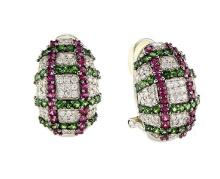 18kt White Gold 1.22ctw Diamond Earrings