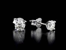 14kt White Gold 1.03ctw Diamond Earrings