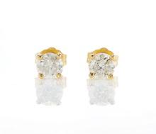 14kt Yellow Gold 1.02ctw Diamond Earrings