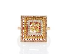 18kt Rose Gold 1.07ctw Diamond Ring
