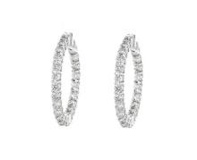 18kt White Gold 3.9ctw Diamond Earrings