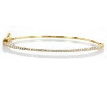14kt Yellow Gold 0.68ctw Diamond Bangle