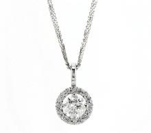 14kt White Gold 0.6ctw Diamond Pendant