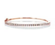 14kt Rose Gold 1.86ctw Diamond Bangle
