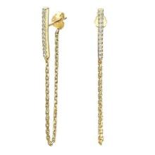 14kt Yellow Gold 0.13ctw Diamond Earrings