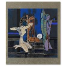 Lu Hong, "Full Moon and Water" Limited Edition Serigraph on Rice Paper, Numbered and Hand Signed ...