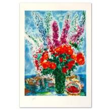 Marc Chagall (1887-1985), "Le Bouquet De Renoncules" Limited Edition Lithograph with Letter of Au...