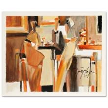 Bar Scene I Limited Edition Serigraph by Yuri Tremler, Hand Signed with Certificate of Authentici...