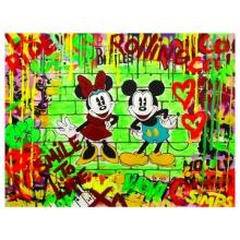 Nastya Rovenskaya- Mixed Media "Mickey & Minnie"