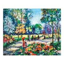 Dimitri Polak (1922-2008), "Red Umbrella" Hand Signed Limited Edition Serigraph on Canvas with Le...