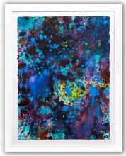 Wyland- Original Watercolor Painting on Deckle Edge Paper "Abstract Drip"