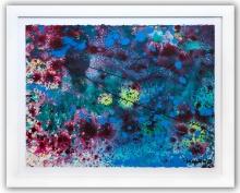 Wyland- Original Watercolor Painting on Deckle Edge Paper "Abstract Drip"