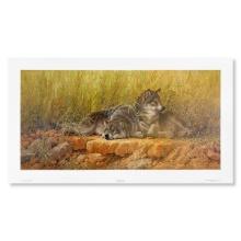 Larry Fanning (1938-2014), "End of Summer (Gray Wolves)" Hand Signed Limited Edition Lithograph w...