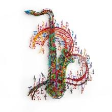 Patricia Govezensky- Original Painting on Cutout Steel "Orchestra"