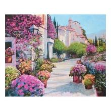 Howard Behrens (1933-2014), "Blissful Burgundy" Limited Edition on Canvas, Numbered and Signed with