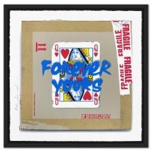 Mr. Brainwash, "Queen of Love (Blue)" Framed Limited Edition Silk Screen, Hand Signed with Certif...
