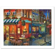 Anatoly Metlan, "Saint Denis La Nuit" Limited Edition Lithograph, Numbered and Hand Signed with C...