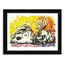 Tom Everhart, "Blow Dry" Framed Limited Edition Hand Pulled Original Lithograph. Hand Signed, wit...
