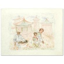 Then and Now Limited Edition Lithograph by Edna Hibel (1917-2014), Numbered and Hand Signed with ...