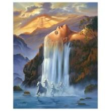Jim Warren, "Daydreams" Hand Signed, Artist Embellished AP Limited Edition Giclee on Canvas with ...