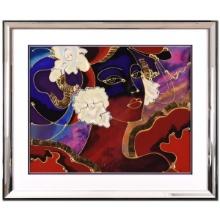 Martiros Manoukian, "Golden Shimmer" Framed Limited Edition Mixed Media Silkscreen, PP Numbered and