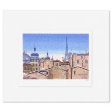 Liudmila Kondakova, "Snowfall in Paris" Limited Edition Lithograph, Numbered and Hand Signed with...
