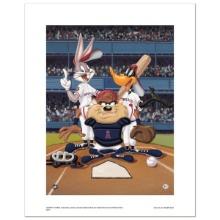 At the Plate (Angels) Numbered Limited Edition Giclee from Warner Bros. with Certificate of Authe...