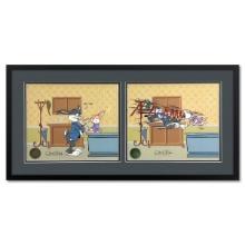 Chuck Jones (1912-2002), "Bugs Doctor: Say Ah!" Framed Limited Edition Sericel Diptych with Hand ...