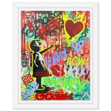 Nastya Rovenskaya- Original Mixed Media on Deckle Edge Paper "The Ballon"