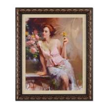 Pino (1939-2010), "Sweet Scent" Framed Limited Edition Hand Embellished Giclee on Canvas. Numbere...