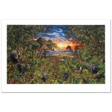 Robert Lyn Nelson, "Faces of Africa" Limited Edition Mixed Media, Numbered and Hand Signed with L...