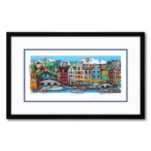 Charles Fazzino- 3D Construction Silkscreen Serigraph "Alluringly Amsterdam (Black)"