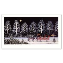 Jane Wooster Scott, "Trail Creek Sleigh Ride" Hand Signed Limited Edition Lithograph with Letter of