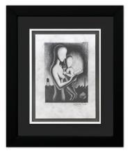 Mark Kostabi- Original Drawing on Paper "The Shape of Things to Come"