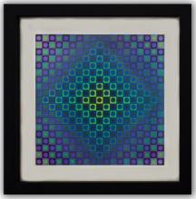 Victor Vasarely- Heliogravure Print "Boglar"